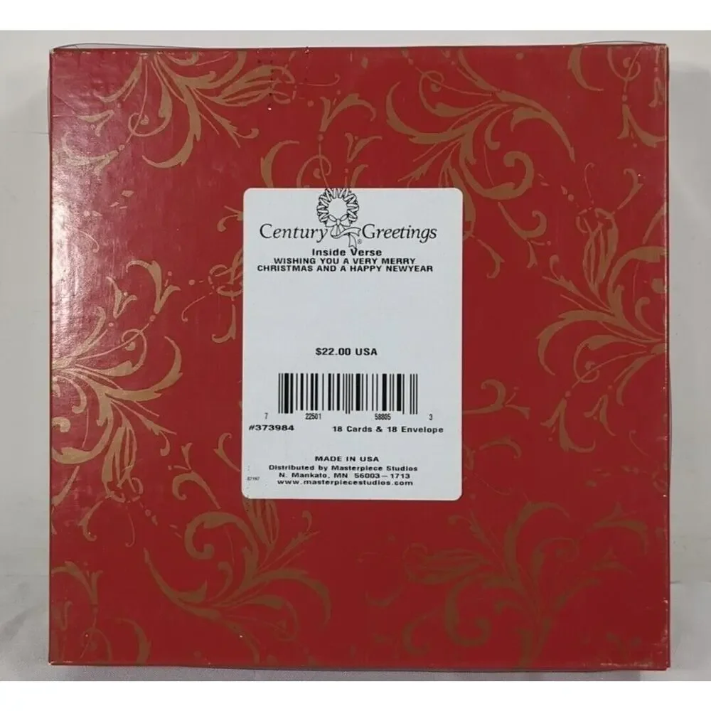 Century‎ Greetings Christmas Tree Holiday 18 Cards Masterpiece Studios USA